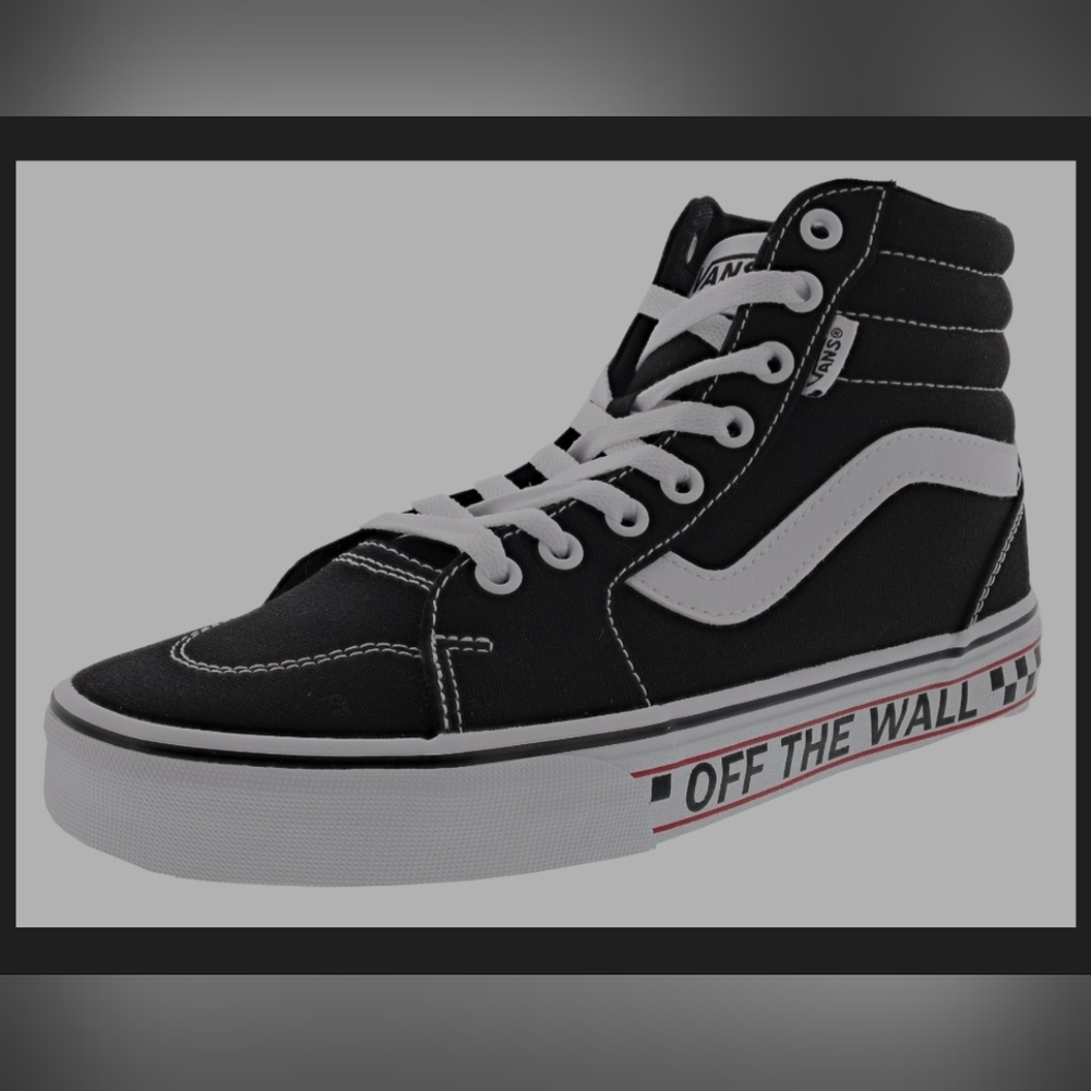 Vans Black and White High-Top Sneakers